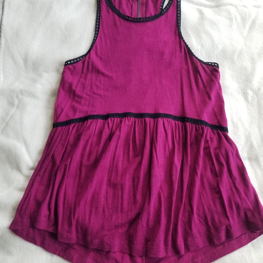 Express Fuchsia Babydoll Racerback Sleeveless Top XS